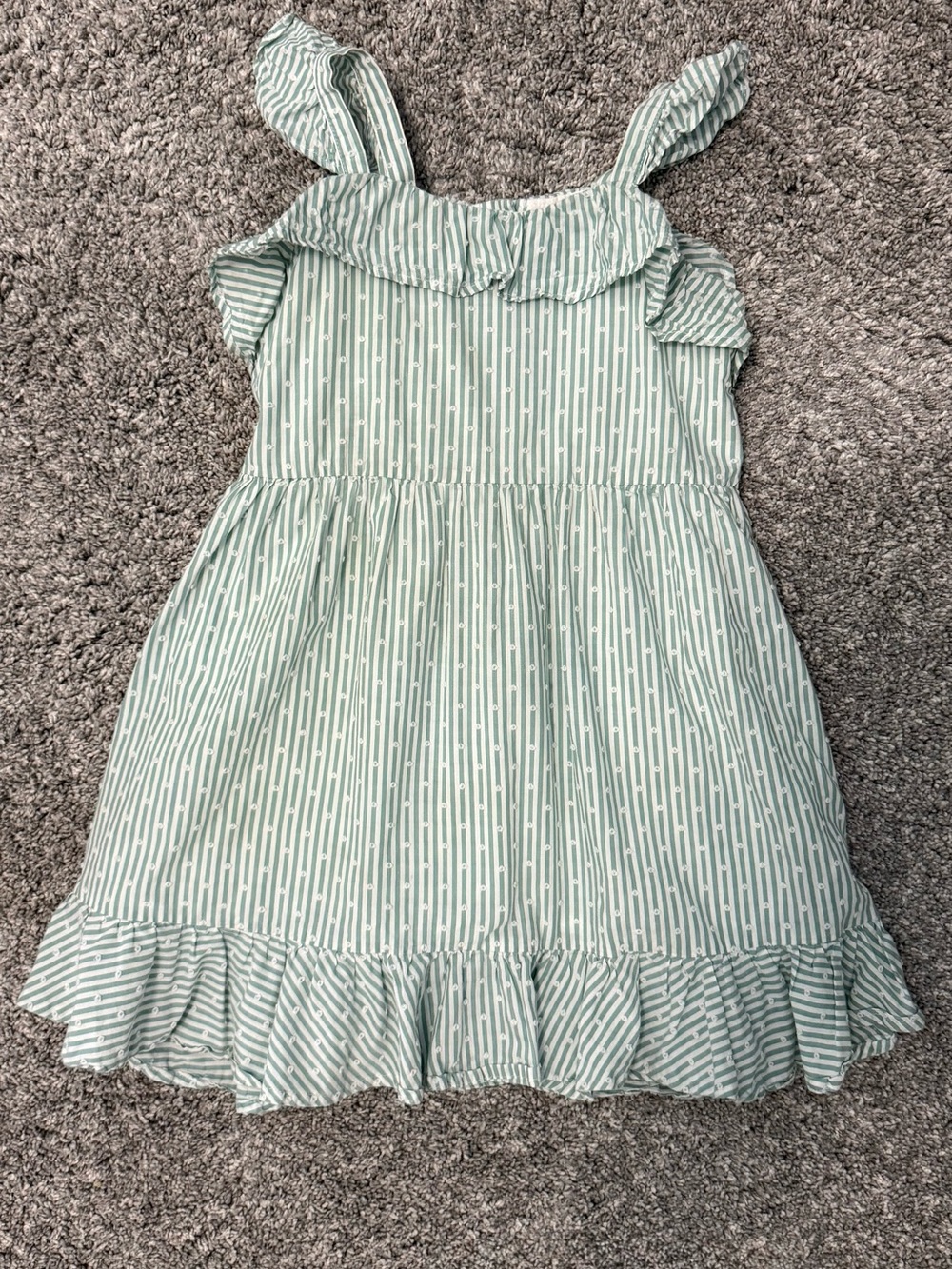 Janie and Jack Mint Green Ruffle Strap Sundress
